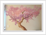 Wall Art by Allyson, nursery room mural, mural, wall art, tree mural